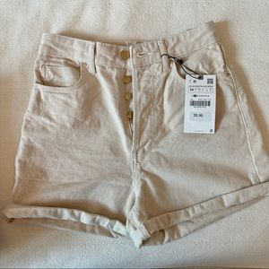 NWT | ZARA Mom Jean Shorts High Rise